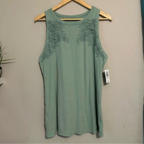 Torrid Mint Light Green Ribbed Tank Top Size 2X NWT - Picture 4 of 11